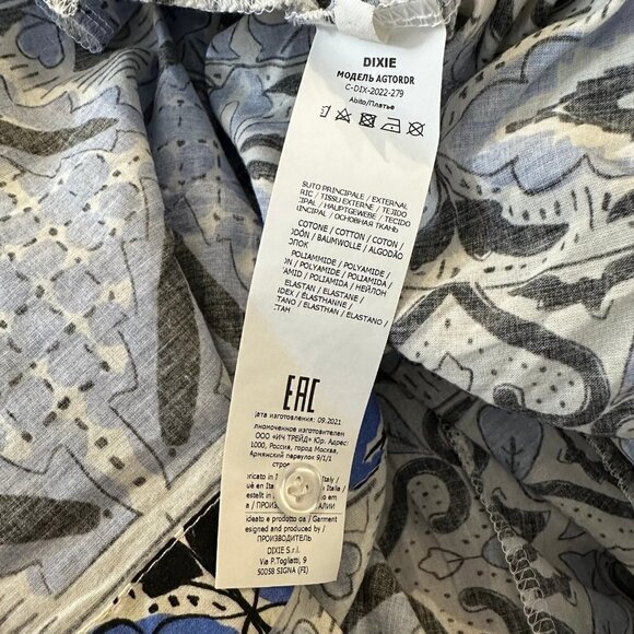 Dixie printed button front peasant dress - Picture 6 of 7